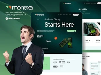 Monexa – Business & Finance Consulting Elementor Template Kit