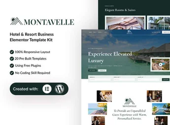 Montavelle – Hotel & Resort Business Elementor Template Kit