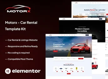 Motorx – Car Rental Elementor Template Kit