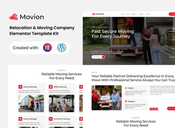 Movion – Relocation & Moving Company Elementor Template Kit