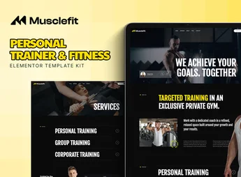 Musclefit – Personal Trainer & Fitness Elementor Template Kit