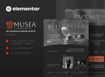 Musea – Art Exhibition & Modern Museum Elementor Template Kit