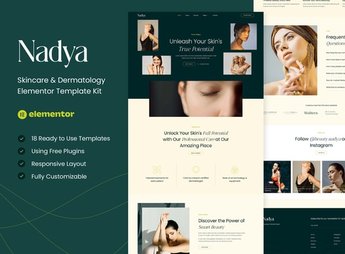 Nadya – Skincare & Dermatology Elementor Template Kit