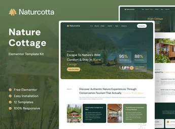 Naturcotta – Nature Cottage Elementor Template Kit