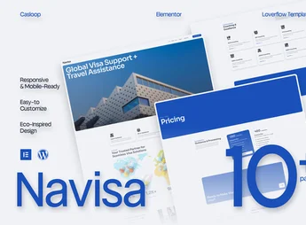 Navisa – Clean Modern Visa Agency Elementor Template Kit