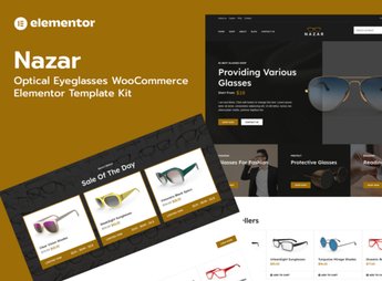 Nazar – Optical Eyewear WooCommerce Store Elementor Pro Template Kit