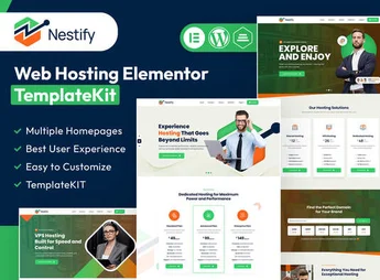 Nestify – Web Hosting Elementor Template Kit