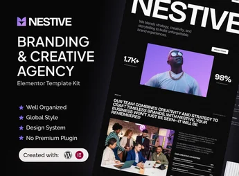 Nestive – Branding & Creative Agency Elementor Template Kit