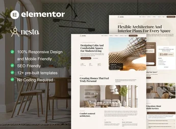 Nesto – Interior Design Elementor Pro Template Kit
