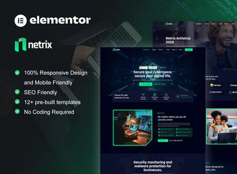 Netrix – Cyber Security Services Elementor Template Kit