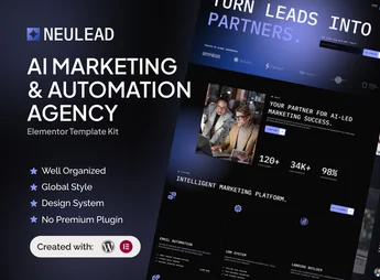 Neulead – AI Marketing & Automation Agency Elementor Template Kit
