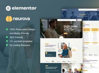 Neurova – Mental Health & Therapy Elementor Template Kit