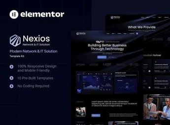 Nexios – Modern Network & IT Solution Elementor Template Kit