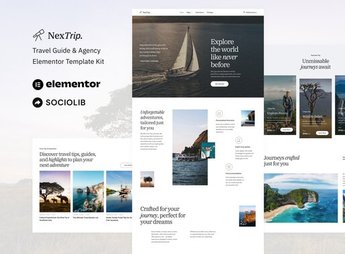 NextTrip – Travel Guide & Agency Elementor Template Kit