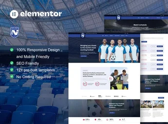 NexuSpeed – Football Club & Sports Academy Elementor Pro Template Kit