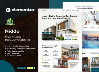 Niddo – Single Property Elementor Template Kit