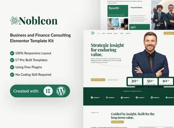Nobleon – Business and Finance Consulting Elementor Template Kit
