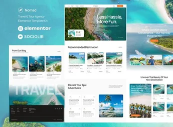 Nomad – Tour & Travel Agency Elementor Template Kit
