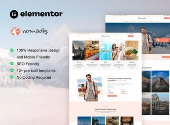 Nomadiq – Travel Blog & Magazine Elementor Pro Template Kit