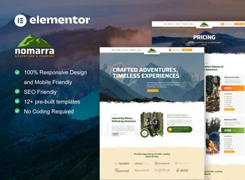 Nomarra – Outdoor Adventure & Camping Elementor Pro Template Kit