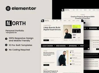 North – Personal Portfolio Elementor Template Kit