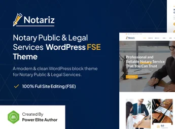 Notariz – Notary Public & Legal Services FSE WordPress Theme