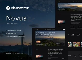 Novus – Green Renewable Energy Elementor Template Kit