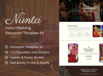 Nunta – Cultural Wedding Elementor Template Kit