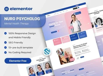 Nuro – Mental Health Therapy Elementor Template Kit