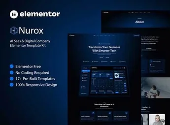 Nurox – AI Saas & Digital Company Elementor Template Kit