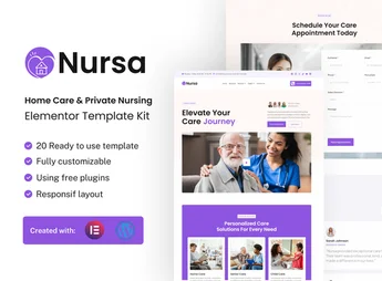 Nursa – Home Care & Private Nursing Services Elementor Template Kit