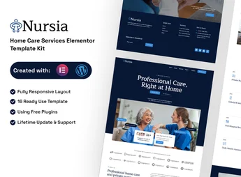 Nursia – Home Care Services Elementor Template Kit