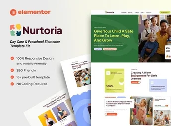 Nurtoria – Day Care & Preschool Elementor Template Kit