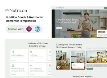 Nutricon – Nutrition Coach & Nutritionist Elementor Template Kit
