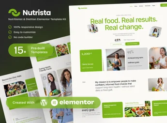Nutrista – Nutritionist & Dietitian Elementor Template Kit