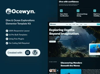 Ocewyn – Dive & Ocean Explorations Elementor Template Kit