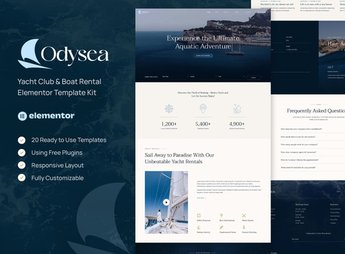 Odysea – Yacht Club & Boat Rental Elementor Template Kit