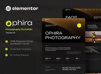 Ophira – Photography Portfolio Elementor Template Kit