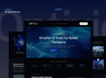 Optivio – Dark AI Saas Website Elementor Template Kit
