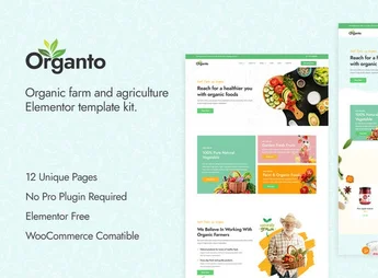 Organto – Organic Food Elementor Template Kit