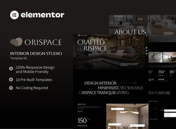 Orispace – Interior Design Studio Elementor Template Kit