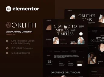 Orlith – Luxury Jewelry Collection Elementor Template Kit
