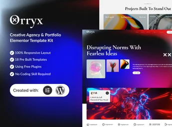 Orryx – Creative Agency & Portfolio Elementor Template Kit