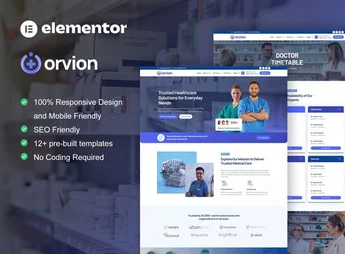 Orvion – Pharmacy & Medical Service Elementor Pro Template Kit