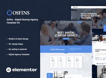Osfins – Digital Startup Agency Elementor Template Kit