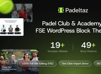 Padeltaz – Padel Club and Sports Academy FSE WordPress Block Theme