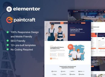 PaintCraft – Painting & Wallpapering Service Elementor Template Kit