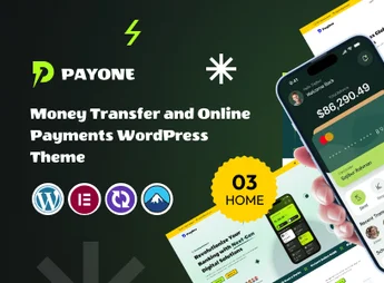 PayOne – Money Transfer & Online Payments With Banking WordPress Theme
