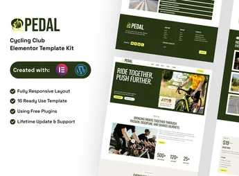 Pedal – Cycling Club Elementor Template Kit