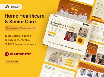 PelitaCare – Home Healthcare & Senior Care Elementor Pro Template Kit